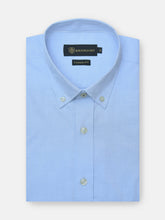 Classic Blue Oxford Shirt With Button Down Collar