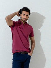 Magenta Pique Mercerized Polo Shirt