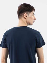 Navy Blue 'Funtastic' Printed Crew Neck T-Shirt