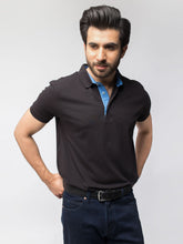 Slim-Fit Black Pima Polo Shirt