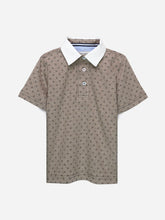 Brown Printed Polo Shirt
