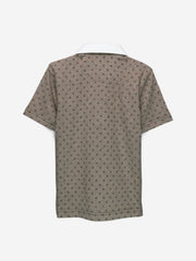 Brown Printed Polo Shirt