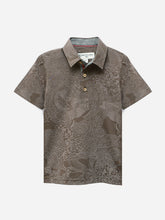 Brown Striped Casual Polo