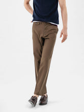 Brown Structured Casual Fit Chinos