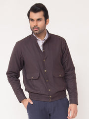 Burgundy Checkered Jacket