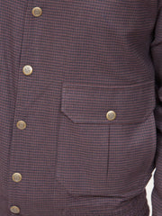 Burgundy Checkered Jacket