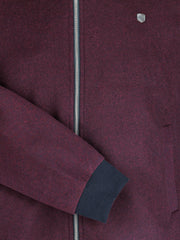 Burgundy Wool Bomber Jacket