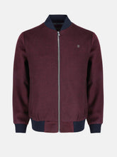 Burgundy Wool Bomber Jacket