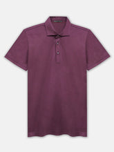 Burgundy Mercerized Polo With Cutaway Collar
