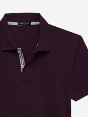Burgundy 100% Cotton Basic Polo