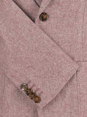 Burgundy Dobby Structured Wool Cashmere Blazer - Sartoria