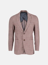 Burgundy Dobby Structured Wool Cashmere Blazer - Sartoria