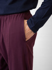 Burgundy Relax Fit Knitted Pajama