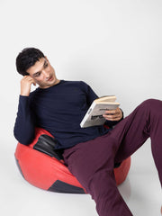 Burgundy Relax Fit Knitted Pajama