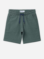 Cadmium Green Linen Casual Shorts - Junior