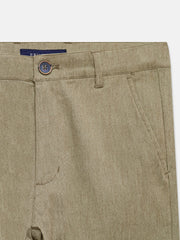 Camel Brown Dobby Structured Chinos