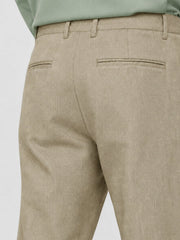 Camel Brown Dobby Structured Chinos
