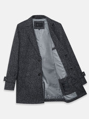 Charcoal Wool Blended Over Coat