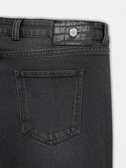 Charcoal Grey Straight Fit Casual Denim