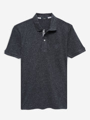 Charcoal Neppy Cotton Basic Polo
