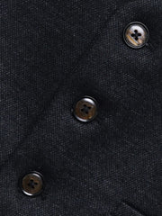 Charcoal Wool Blended Formal Vest with Bow - Junior
