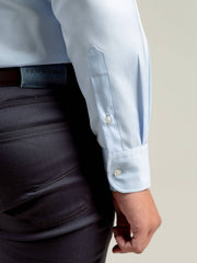 Classic Blue Twill Button Down Shirt