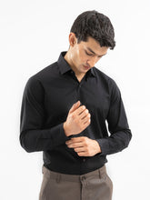 Classic Black Satin Formal Shirt
