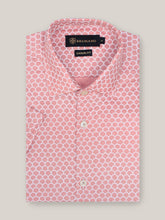 Coral Pink Printed Half Sleeve Shirt