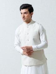 Cream Formal Twill Waistcoat