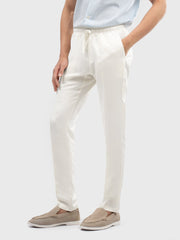 Cream Linen Blended Casual Pajama