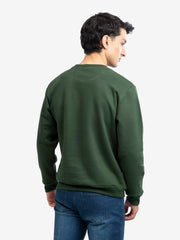 Dark Green Heavy Crew Neck Sweatshirt