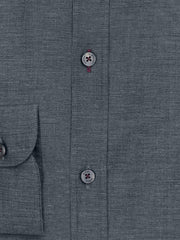 Dark Grey Melange Formal Shirt