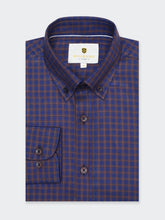 Dark Brown & Navy Blue Gingham Shirt - Luxe
