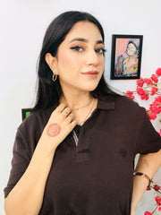 Dark Brown 100% Cotton Pique Polo - Women