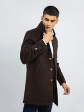Dark Brown Wool Blended Long Coat - Limited Edition
