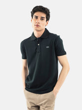 Dark Green Basic Pique Polo Shirt