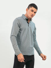 Dark Green Mercerized Full Sleeves Polo Shirt