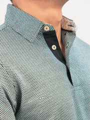 Dark Green Mercerized Full Sleeves Polo Shirt