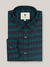 Dark Green & Black Horizontal Striped Shirt
