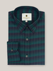 Dark Green & Black Horizontal Striped Shirt