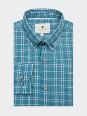 Emerald Green Checkered Button Down Shirt - Luxe