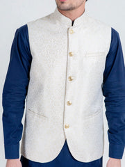 Golden Floral Patterned Waistcoat