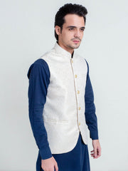 Golden Floral Patterned Waistcoat