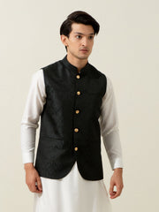 Green Floral Patterned Waistcoat
