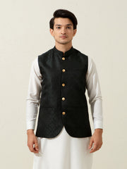 Green Floral Patterned Waistcoat
