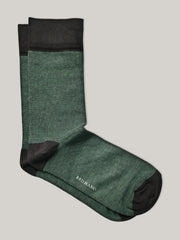 Green & Grey Pinstriped Cotton Socks