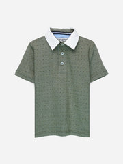 Green Polka Dot Polo Shirt