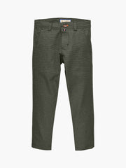 Green Structured Casual Trouser