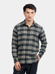 Green & Navy Blue Flannel Shirt