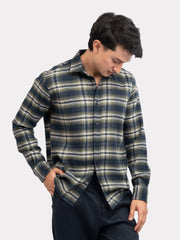 Green & Navy Blue Flannel Shirt